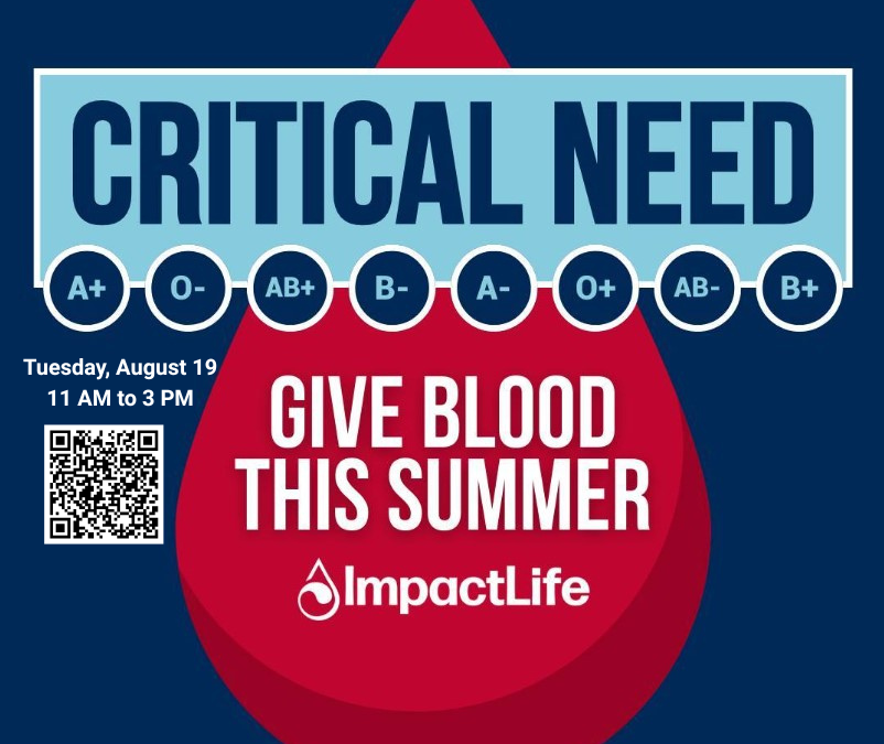 SSM Health Waupun Memorial Hospital to host Community Blood Drive with ImpactLife Tuesday, August 19