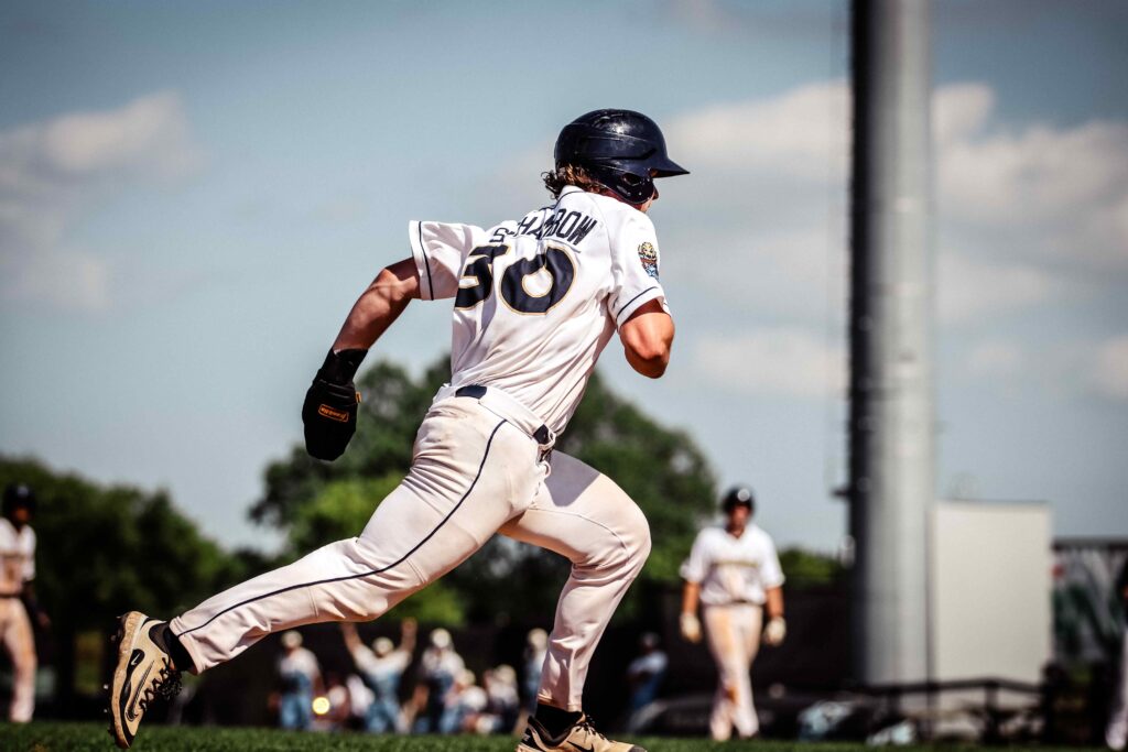 Baseball player running
