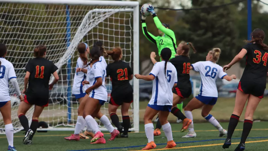 college women playing soccer