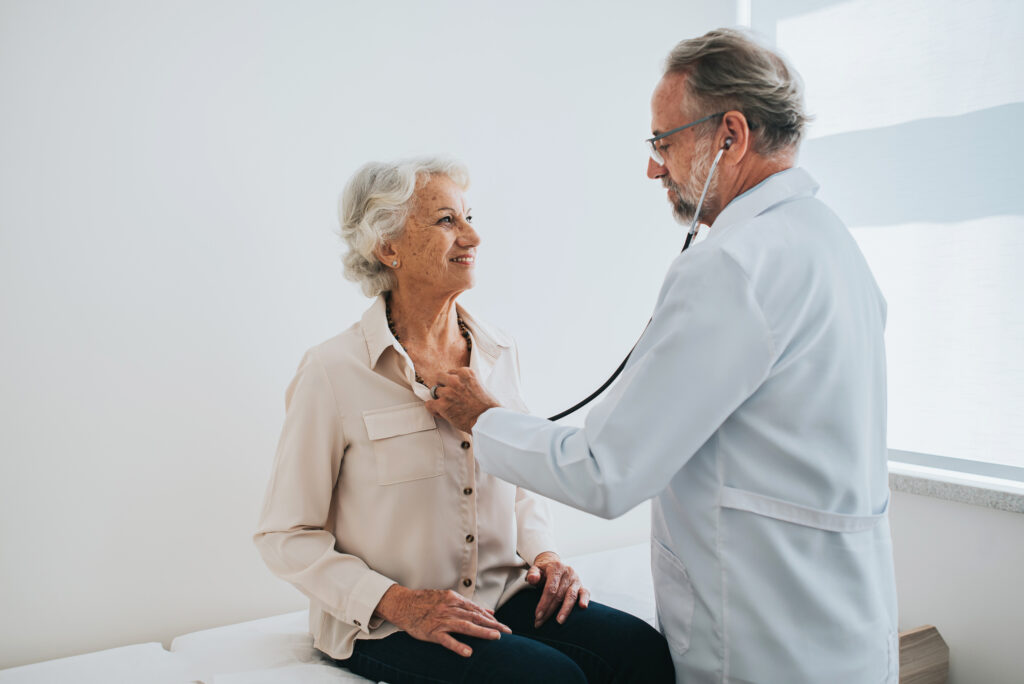 A patient with a doctor