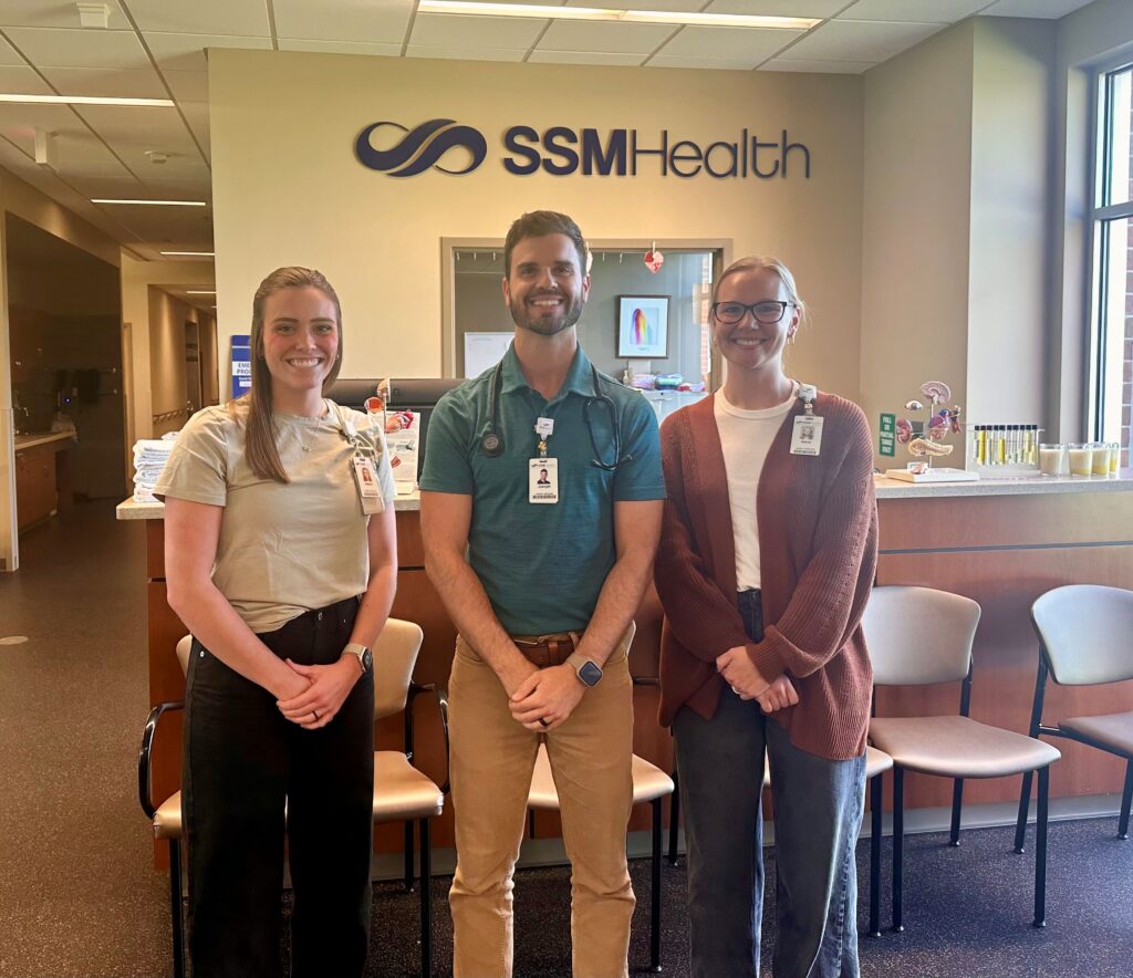 Three healthcare professionals