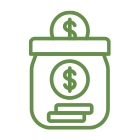 An icon of a money jar