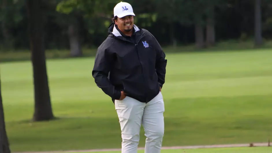 A man on a golf course