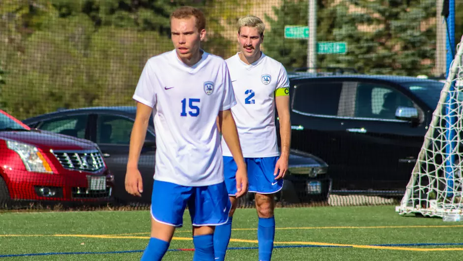 men playing college soccer