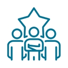 An icon of three people and a star