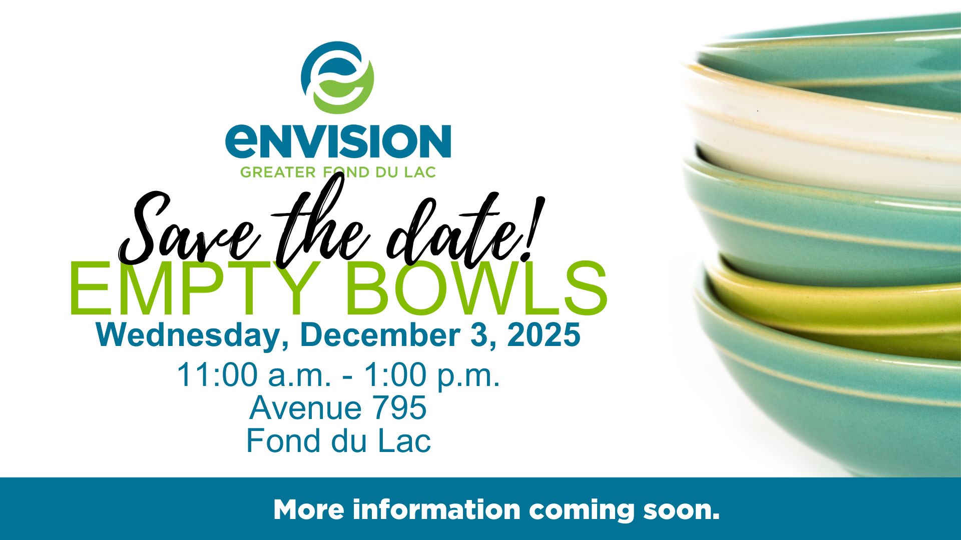 Leadership Fond du Lac County Alumni presents Empty Bowls, 2025
