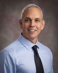 A male doctor in a tie