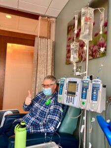 A man in the hospital getting treatment