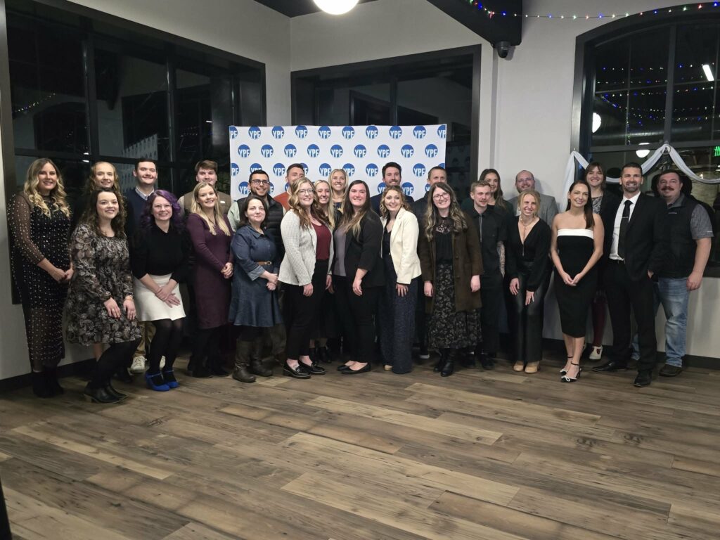 A large group of people posing