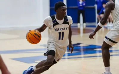 Marian men’s basketball rallies late to defeat Eagles