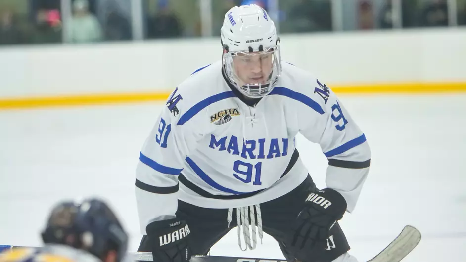 Men playing college hockey