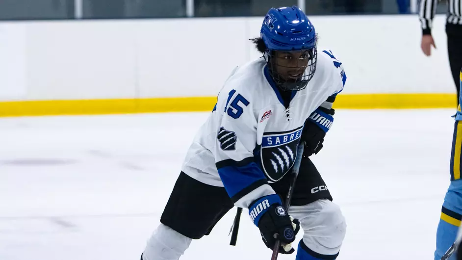 Men playing college hockey