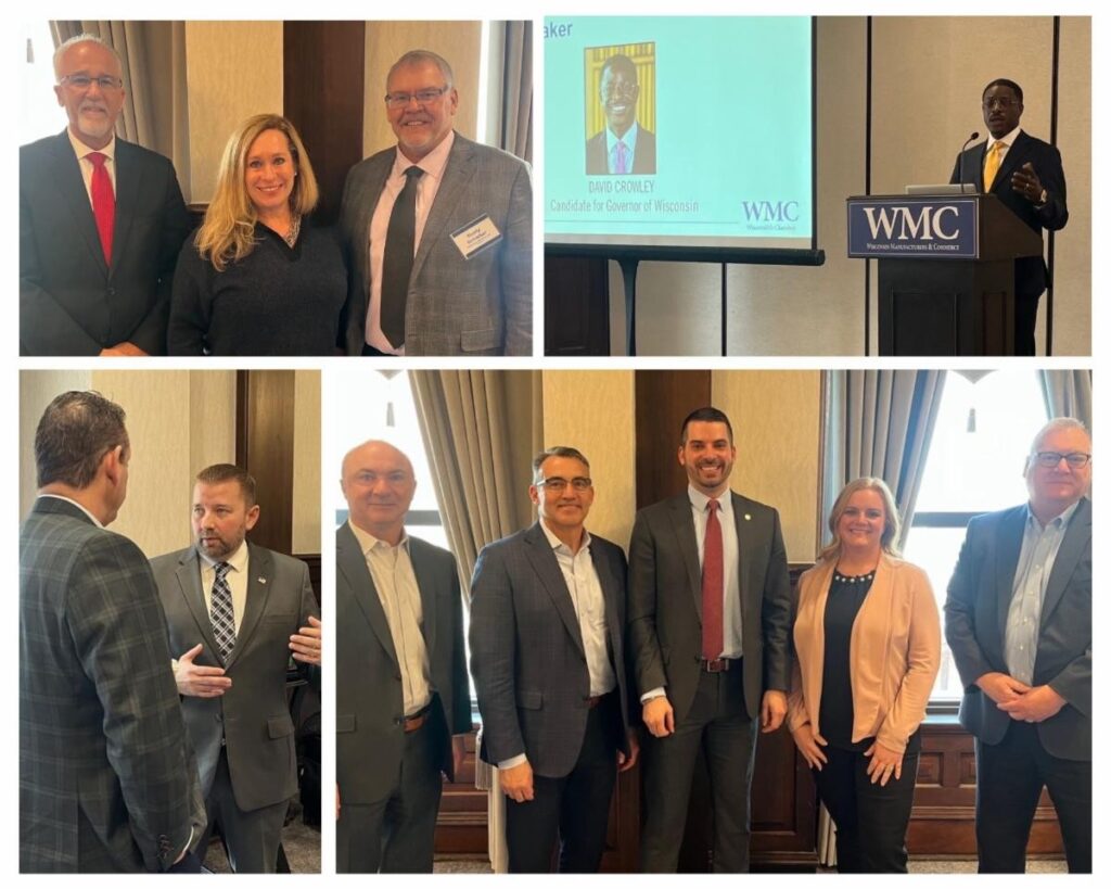 Various pictures of people giving presentations