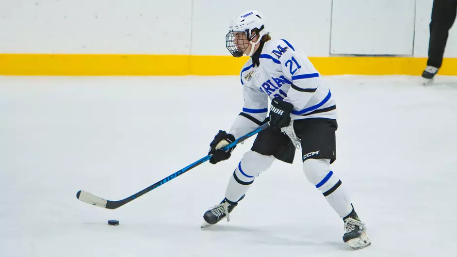 Men playing college hockey