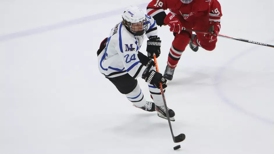 Men playing college hockey