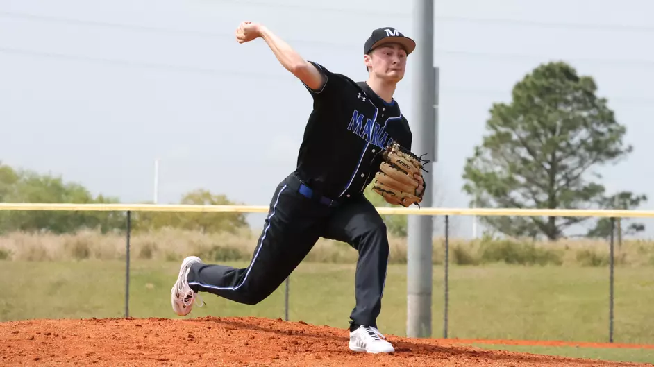 Men playing college baseball