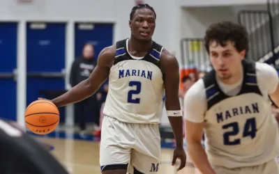 Ayeni, Lindert lift Marian men’s basketball past Concordia Chicago