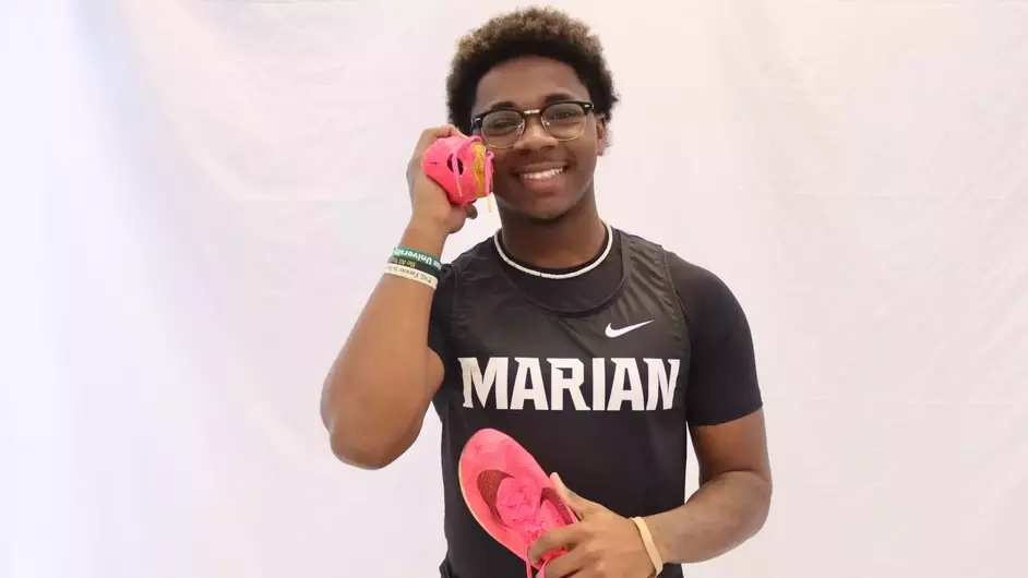 A man who runs track for his college