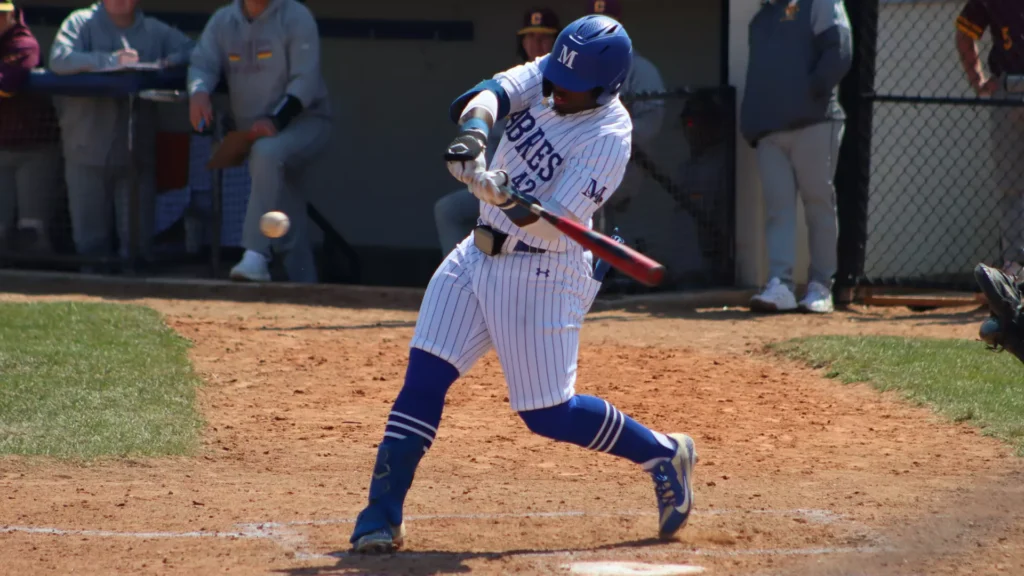 Men playing college baseball