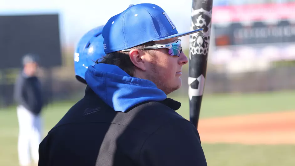 Men playing college baseball