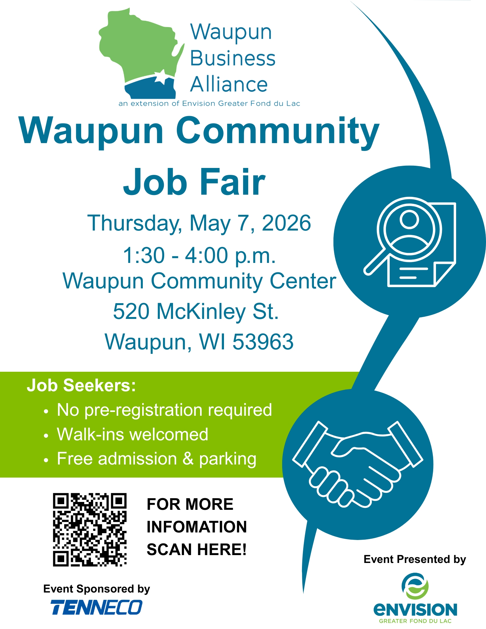 Waupun Job Fair Flyer 2026 Waupun Job Fair poster
