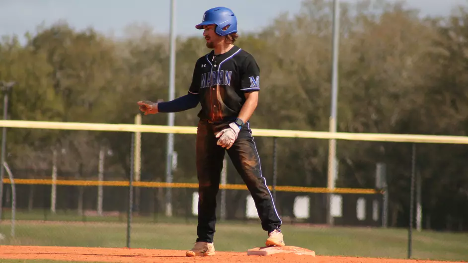 Men playing college baseball