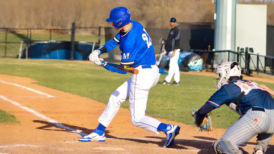 men playing college baseball