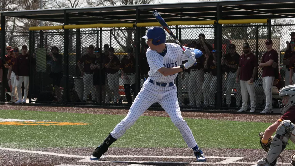 Men playing college baseball
