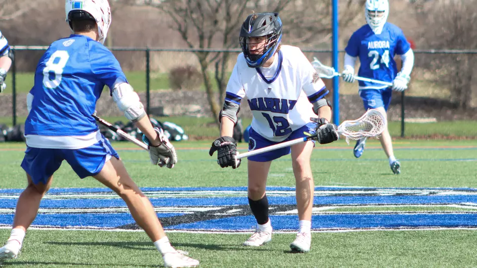 Men playing college lacrosse