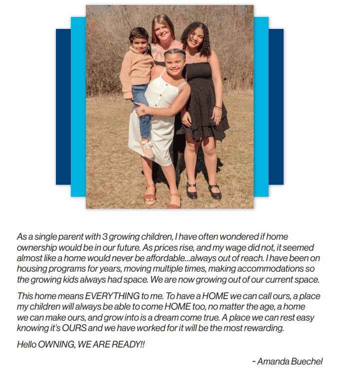 A woman and her three children