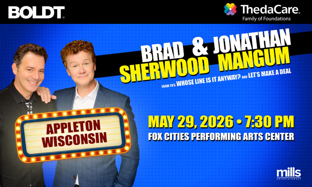 Two comedians on a flyer