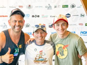 Three male runners