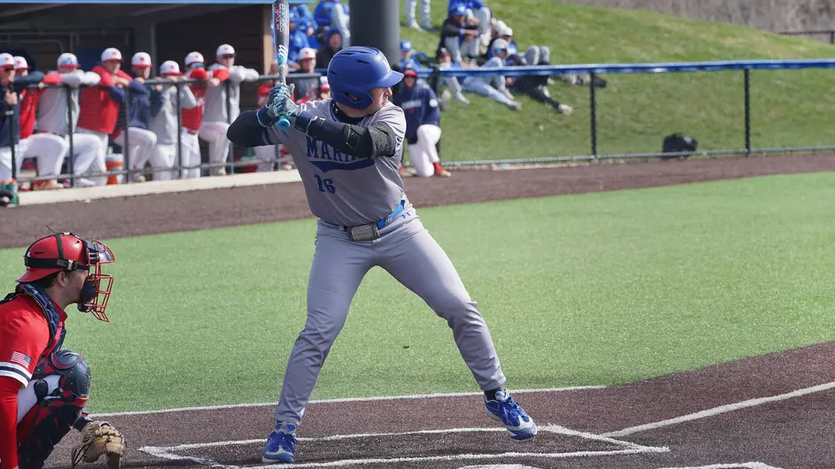 Men playing college baseball