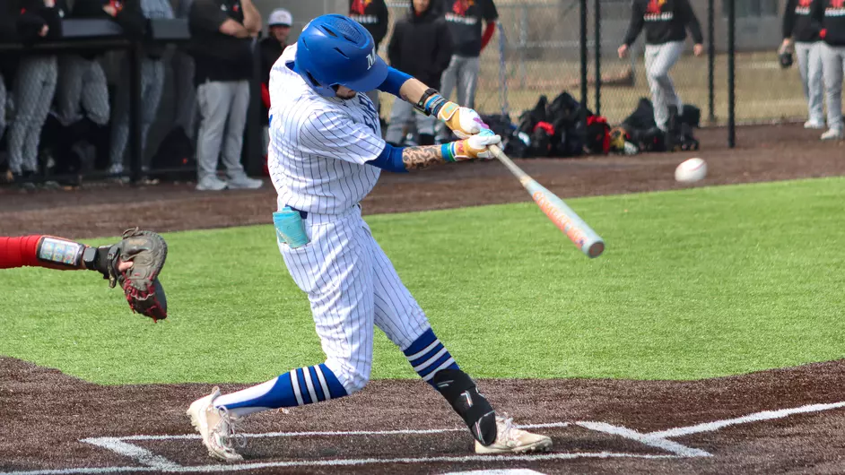 Men playing college baseball