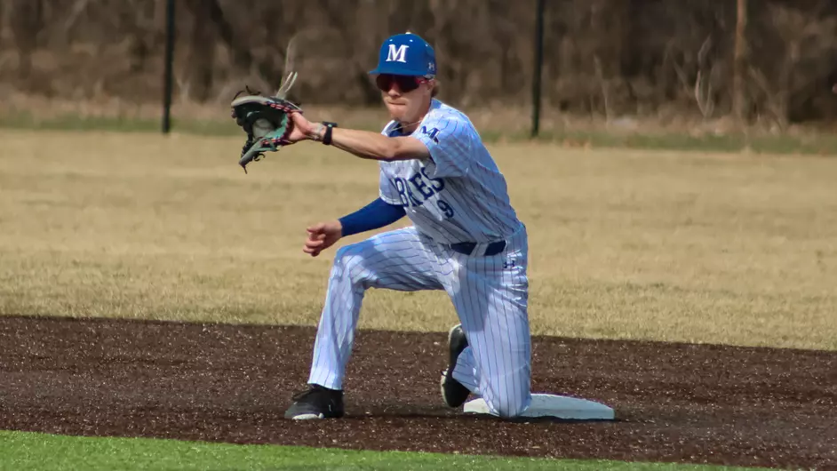Men playing college baseball