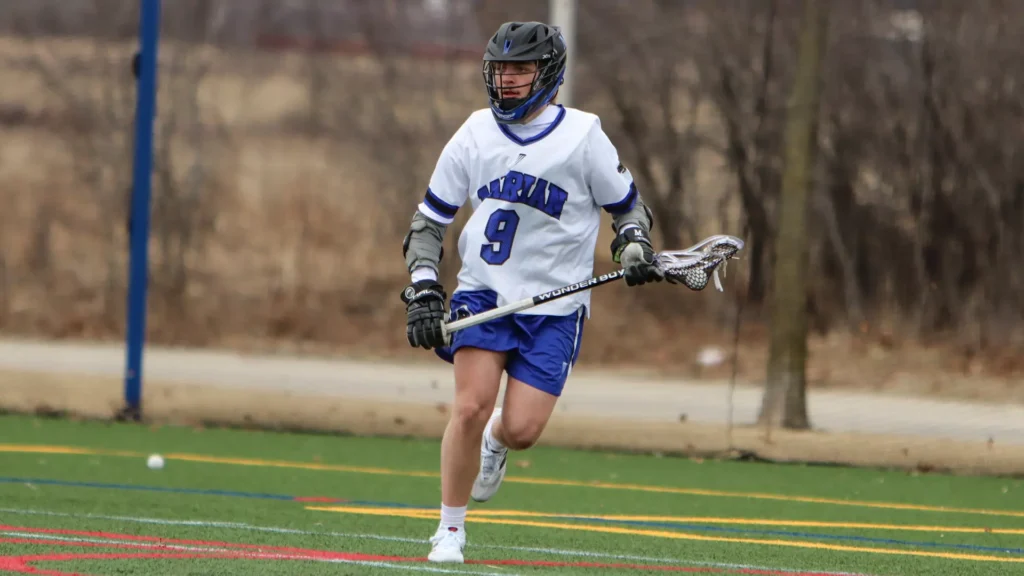 Men playing college lacrosse