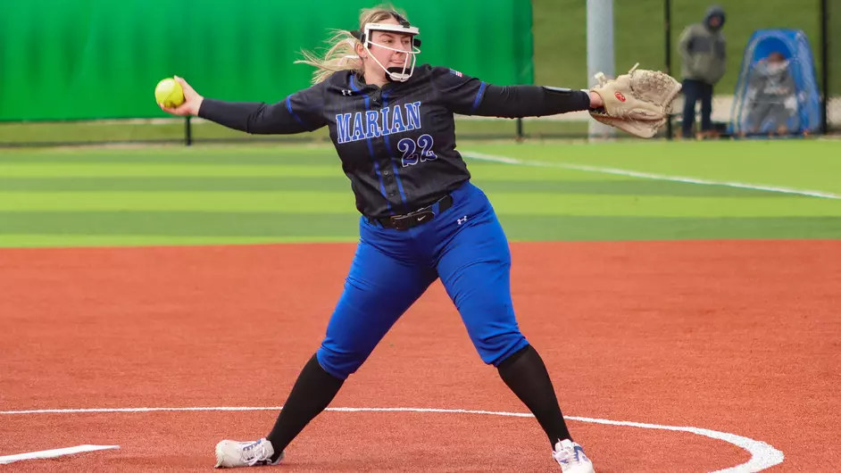 women playing college softball