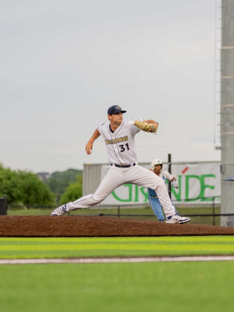 A baseball pitcher
