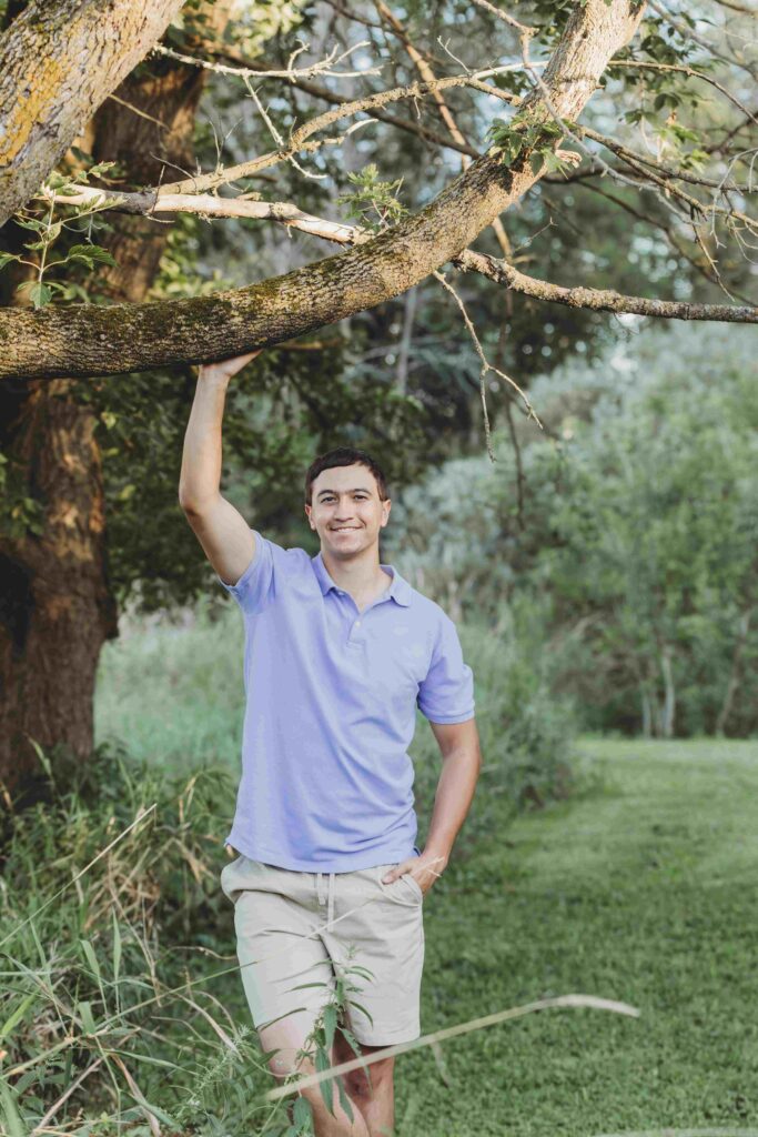 A male high school student