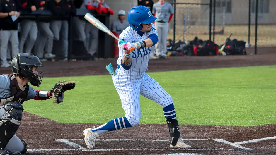 Men playing college baseball