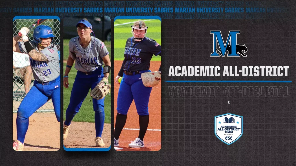Three female softball players