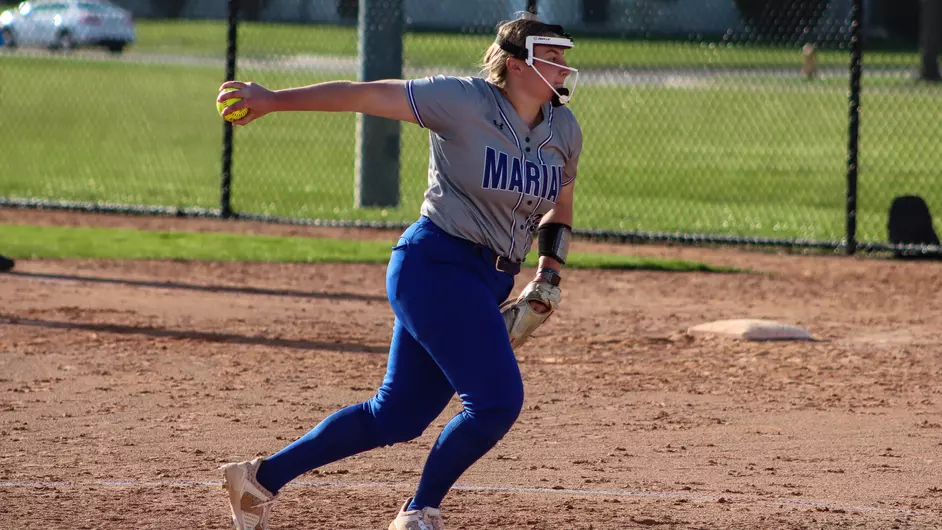 women playing college softball
