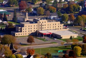 The outside of a hospital