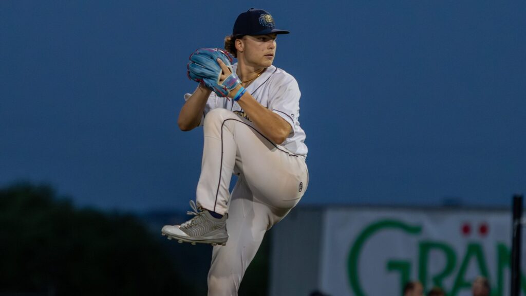 A baseball pitcher