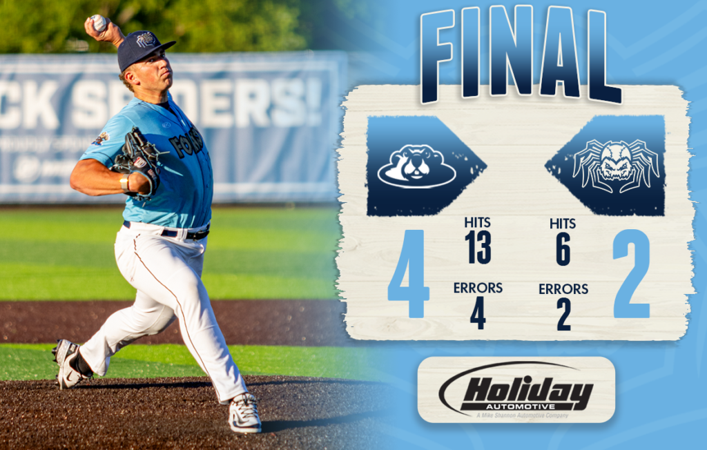 Baseball pitcher with final score