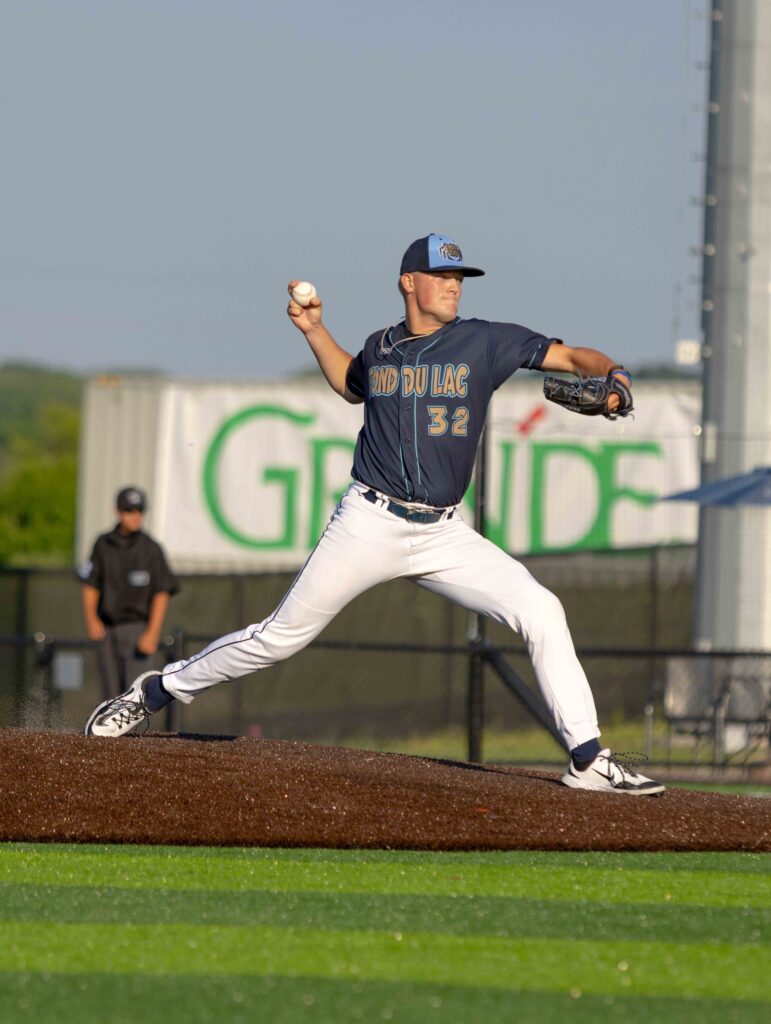 A baseball pitcher