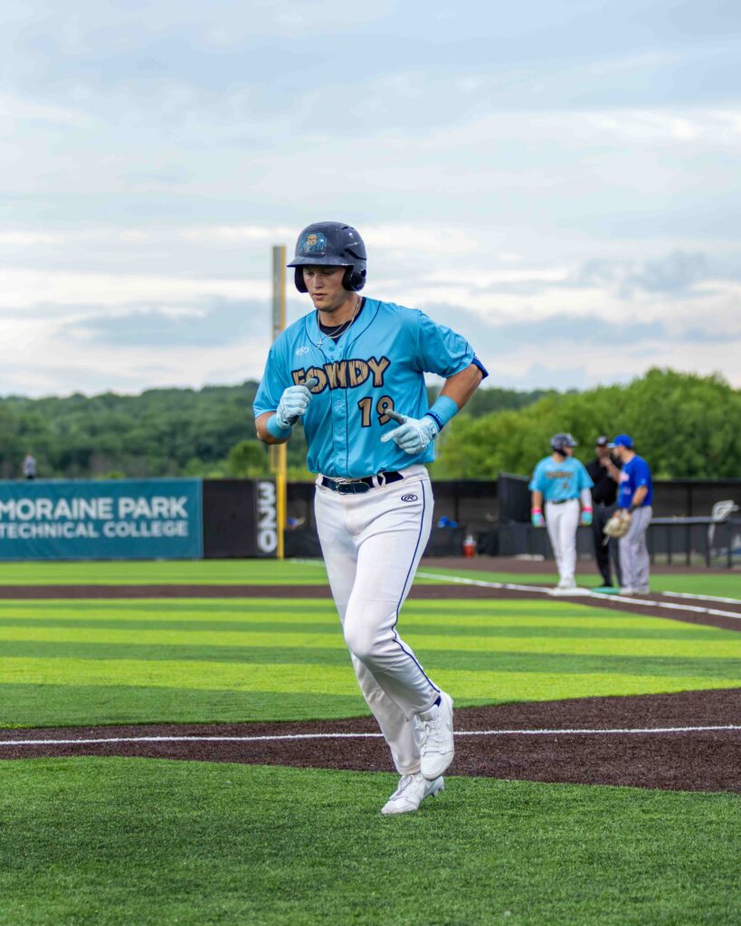 Baseball player running