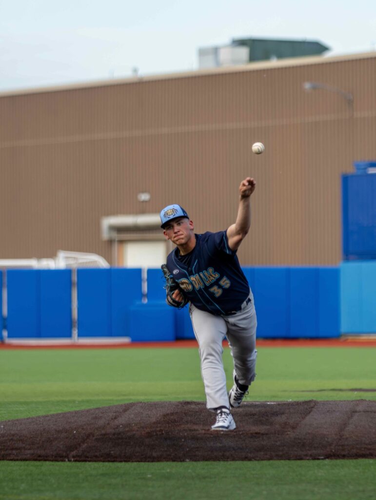 A baseball pitcher