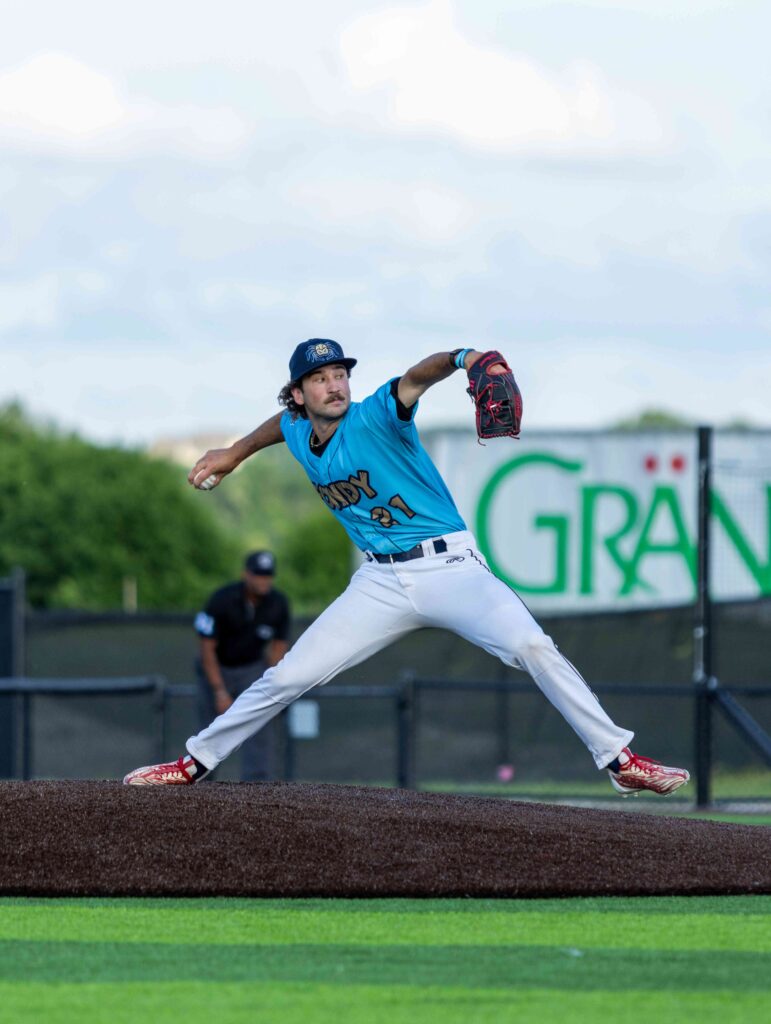 A baseball pitcher