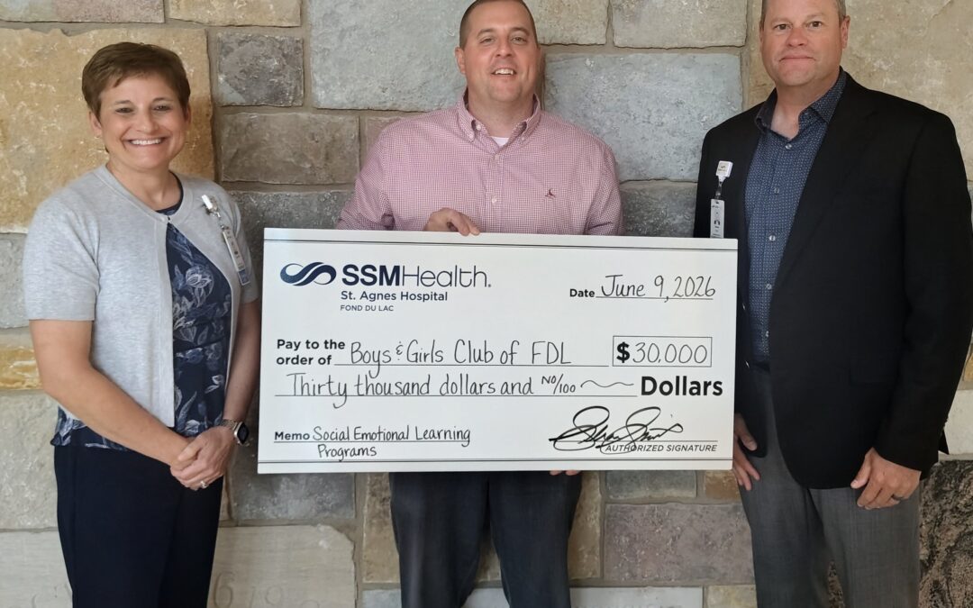 SSM Health awards community health gift to Boys & Girls Club of Fond du Lac to support youth mental health programs